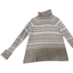 Columbia Blue & Gray Turtleneck Sweater Size M